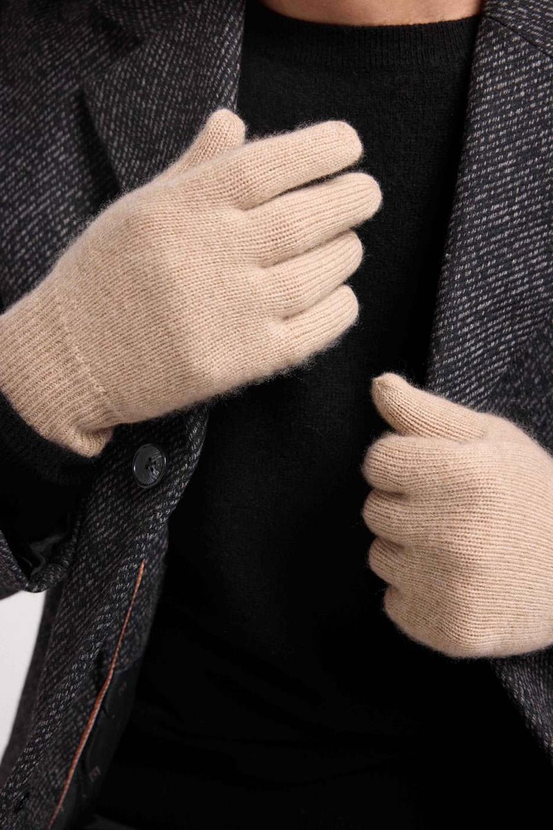 Gloves - New Beige Creme - 100% Cashmere Oeko-Tex - Mixed