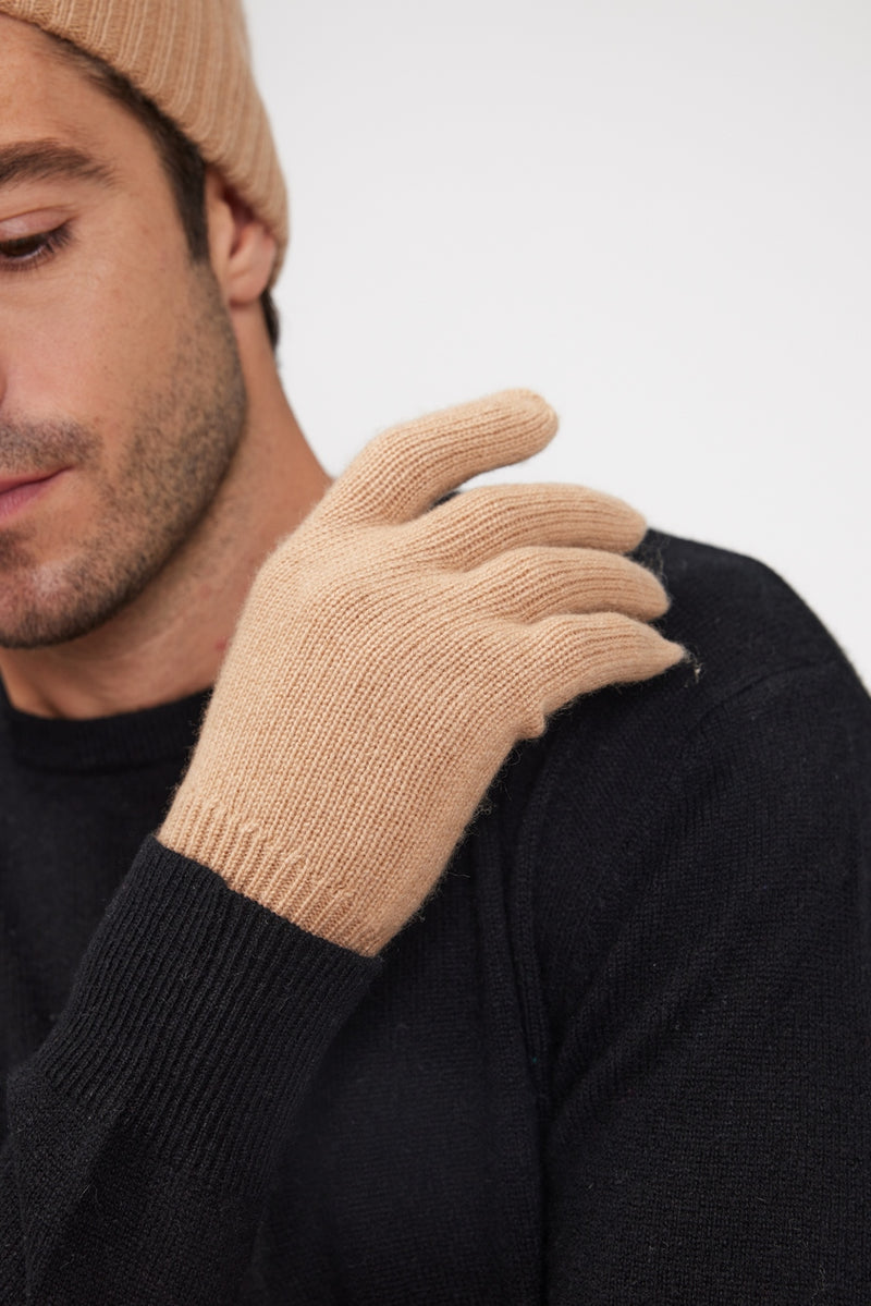 Gloves - Beige - 100% Cashmere Oeko-Tex - Mixed