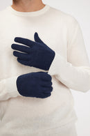 Gloves - Navy Blue - 100% Oeko-Tex Cashmere - Mixed