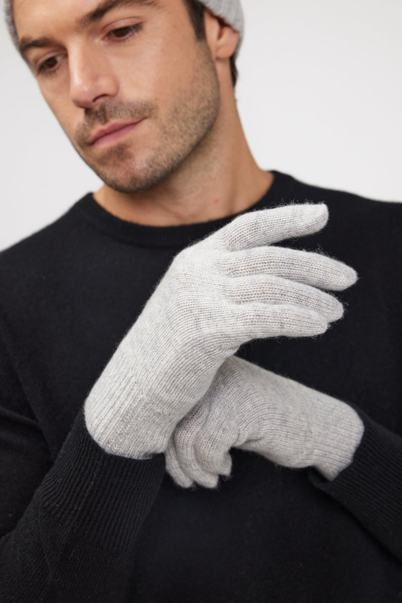 Gants - Gris Perle - 100% Cachemire Oeko-Tex - Mixte