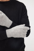 Gloves - Pearl Grey - 100% Oeko-Tex Cashmere - Mixed