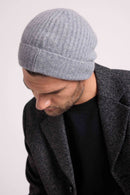 Gorro - Gris oscuro - 100% Cachemira Oeko-Tex - Mixto