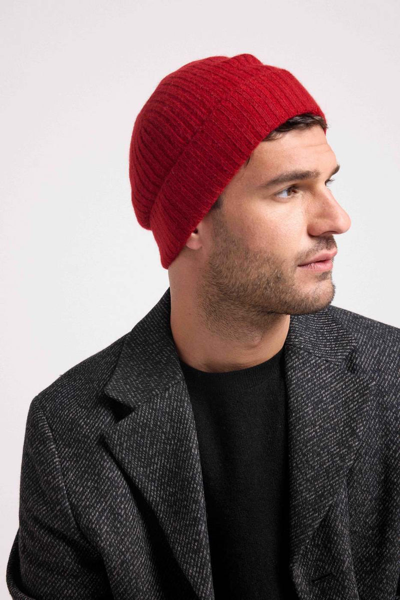 Beanie - Bordeau - 100% Cashmere Oeko-Tex - Mixed