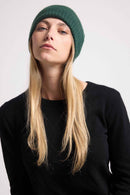 Beanie - Bottle Green - 100% Oeko-Tex Cashmere - Mixed