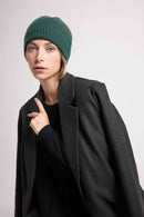 Beanie - Bottle Green - 100% Oeko-Tex Cashmere - Mixed