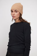 Beanie - Beige - 100% Cashmere Oeko-Tex - Mixed