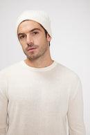 Beanie - Ecru - 100% Cashmere Oeko-Tex - Mixed