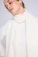 Echarpe Etole Unisexe Cœur - Blanc Rouge