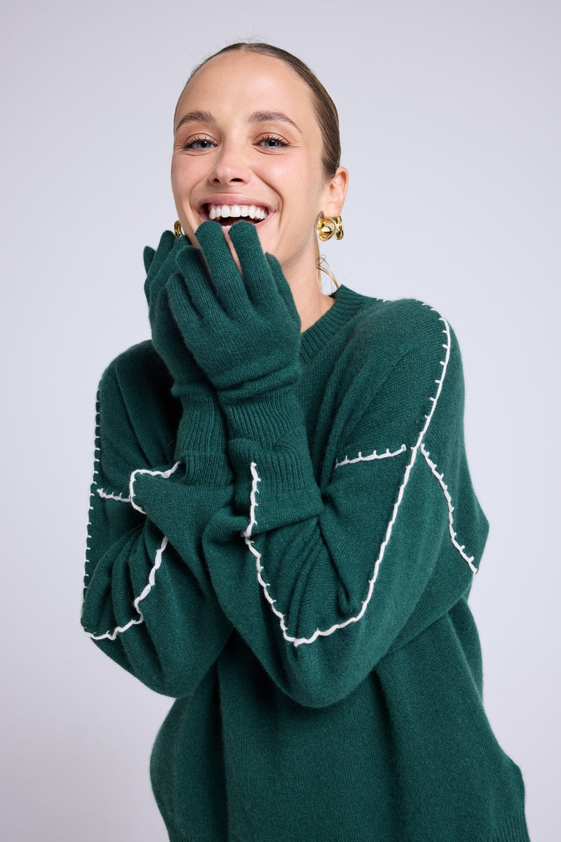 Gants Unisexe - Vert Bouteille