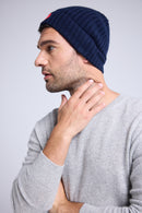 Bonnet Unisexe Cœur - Bleu Marine Rouge