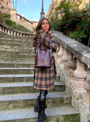 Bruna Croco Shoulder Bag - Cocoa