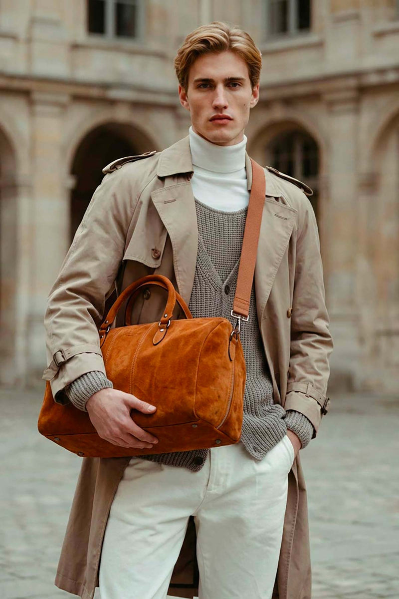 Sac De Voyage Week Daim - Camel