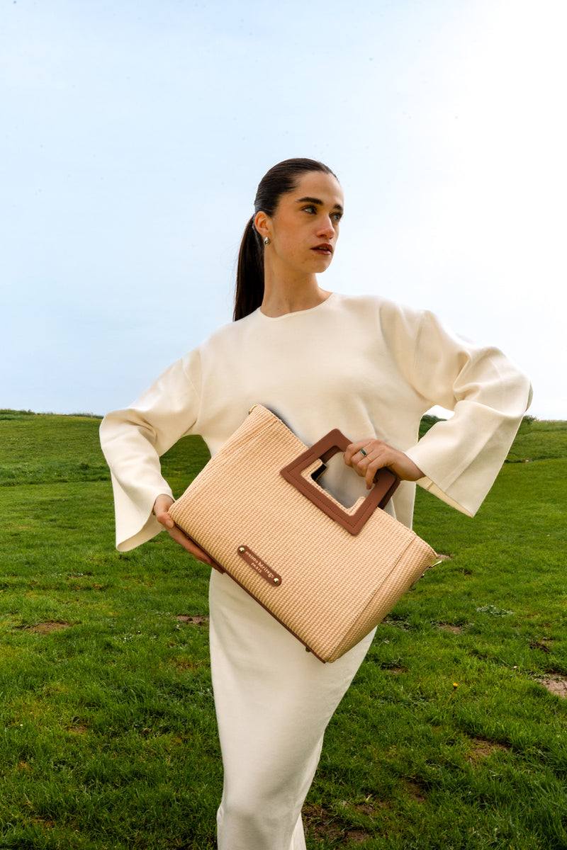 Sac A Main Jane Paille - Camel