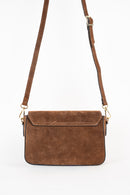 Bolso de hombro Aela de ante - Marrón
