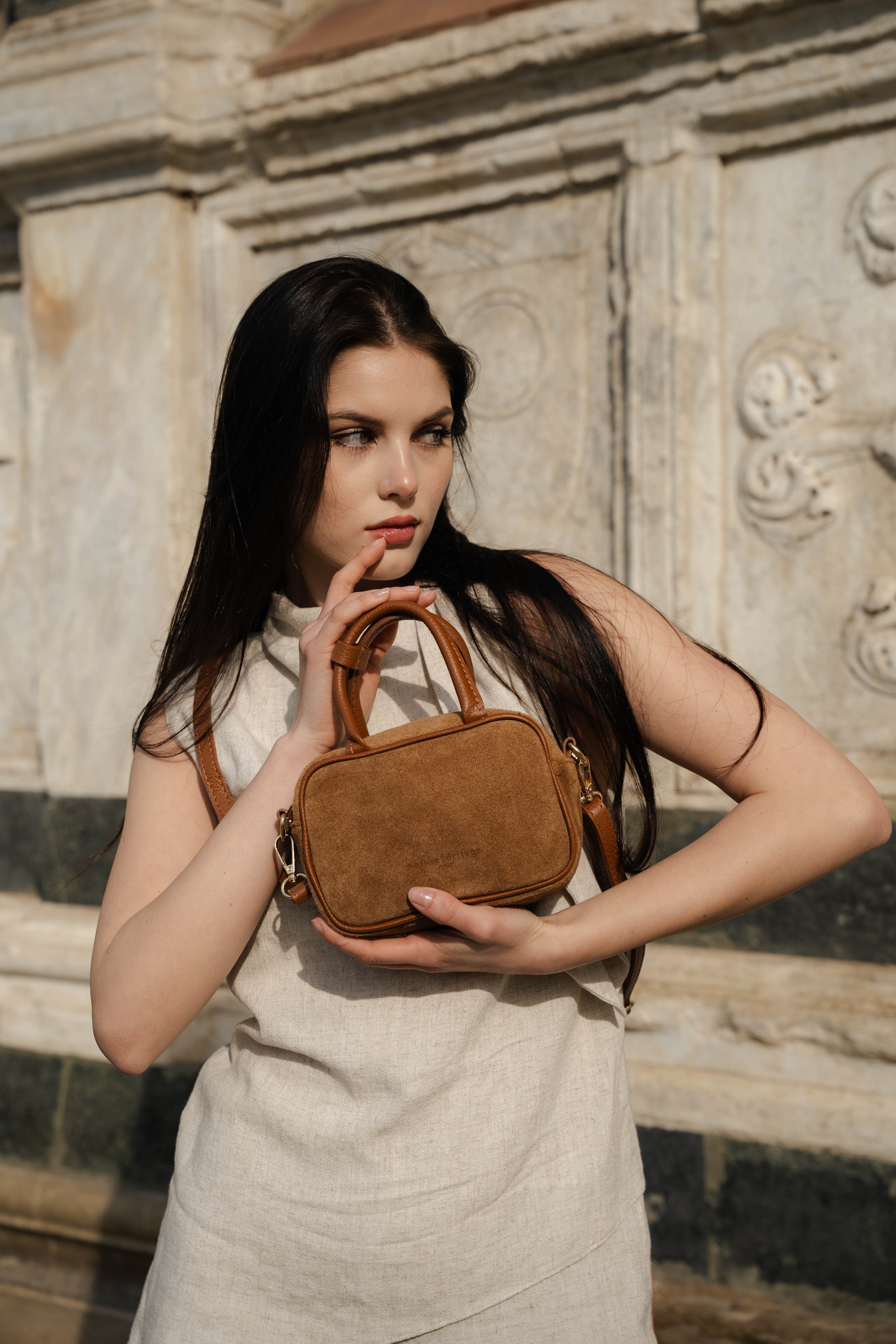 Sac Bandouliere Alba - Camel