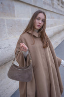 Sac Porté-Épaule Aline Suede - Taupe
