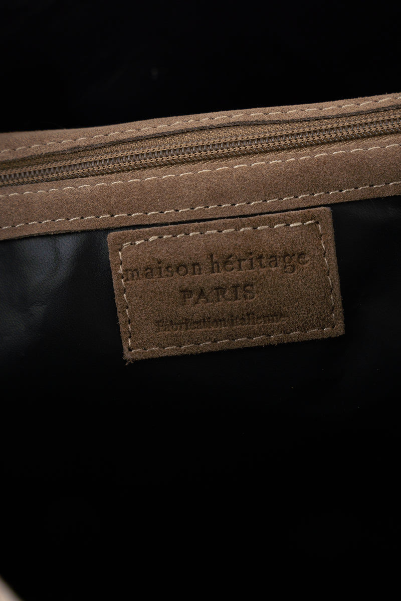 Bolso de hombro Artic de ante - Marrón