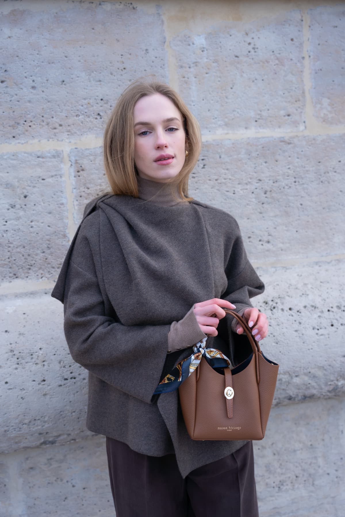 Bolso Tote Aube - Marrón