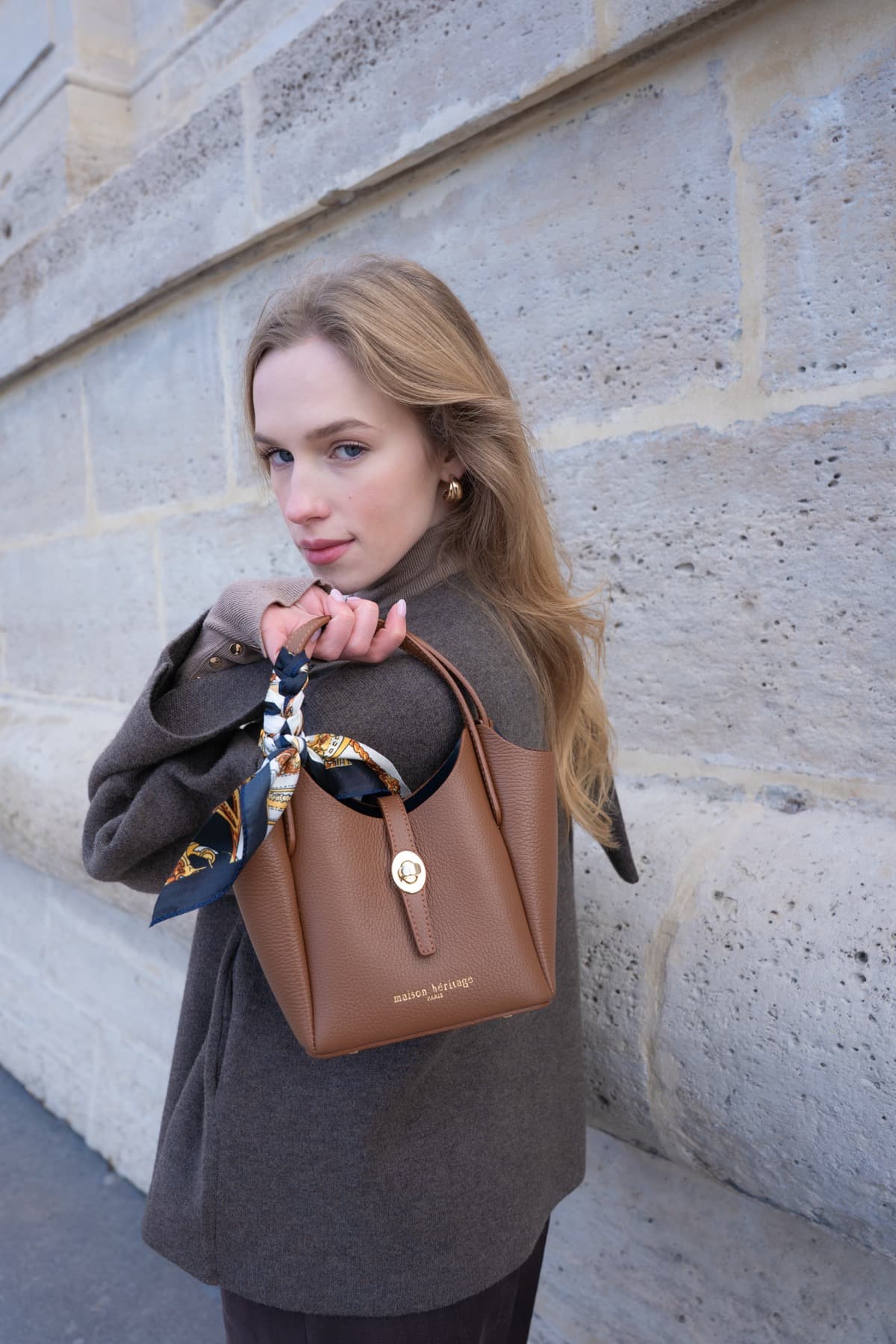 Bolso Tote Aube - Marrón