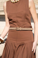 Cinturón de ante Avanti - Taupe