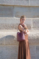Sac A Main Bruna Graine - Bordeaux