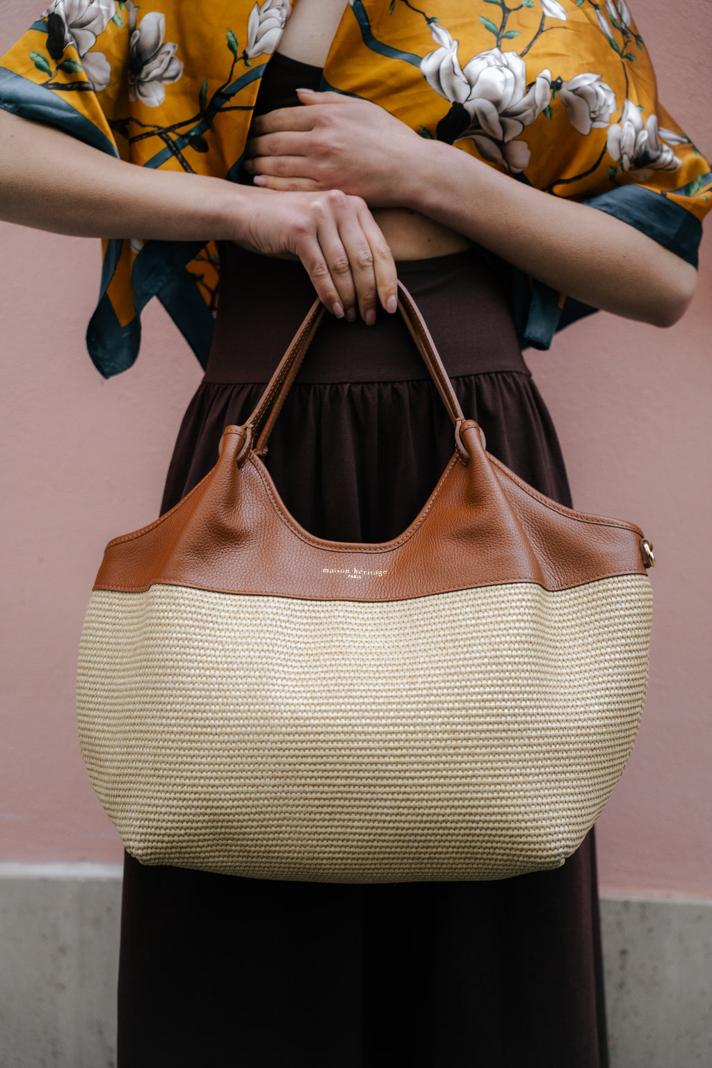 Sac A Main Ceto Paille - Camel