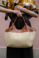 Keto Straw Handbag - Camel