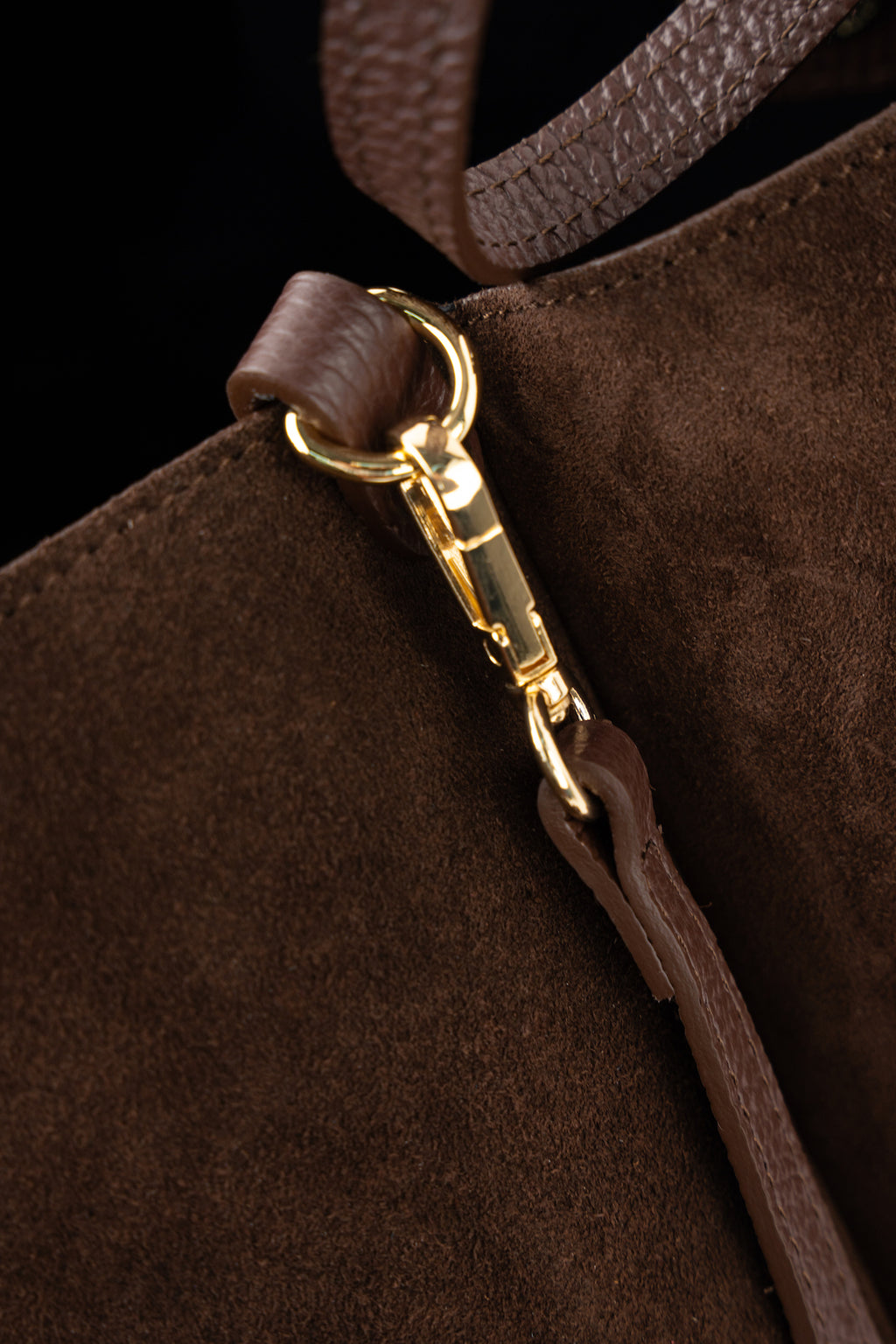Sac Porté-Épaule Ceto Suede - Marron