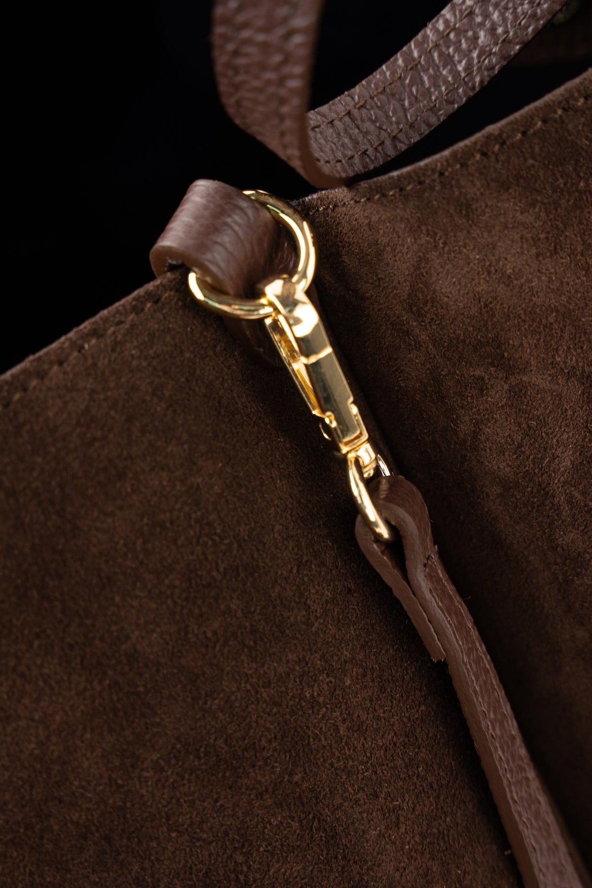 Sac Porté-Épaule Ceto Suede - Marron