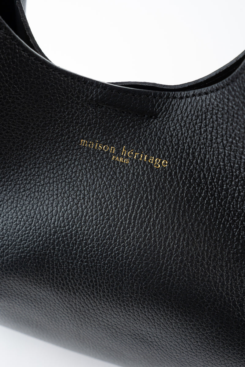Bolso de hombro Ceto de ante - Negro