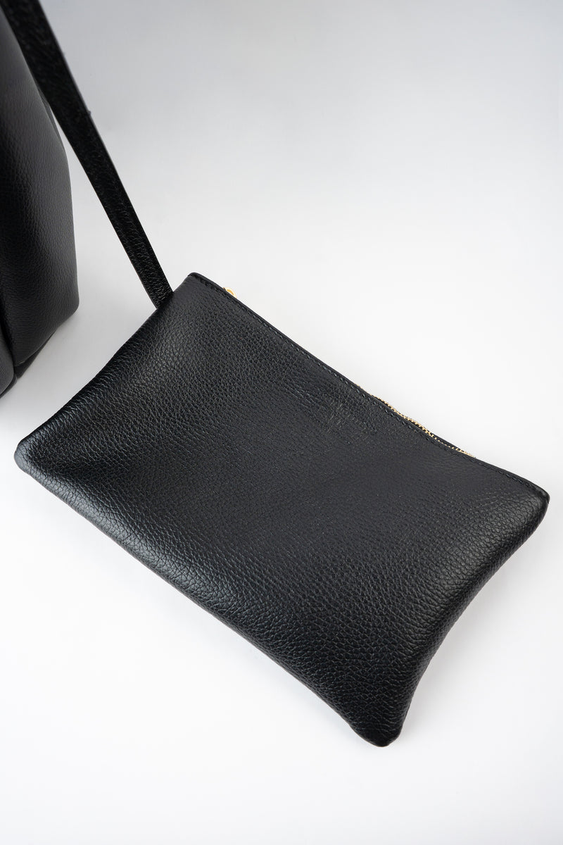 Bolso de hombro Ceto de ante - Negro