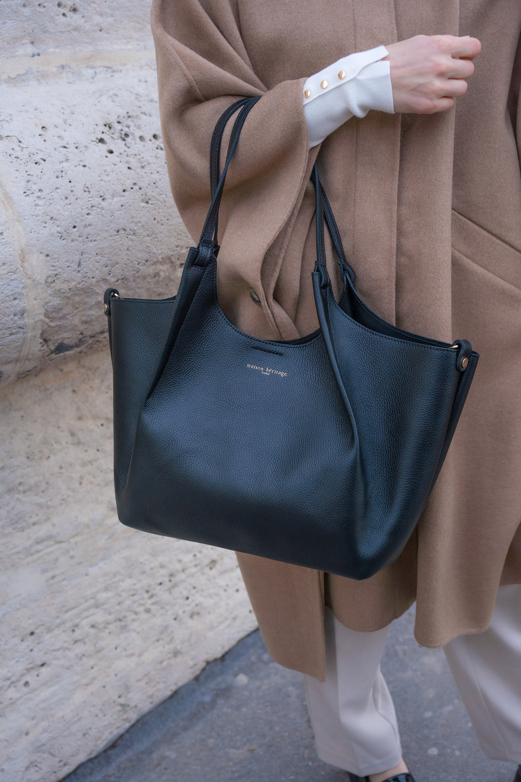Sac Porté-Épaule Ceto Graine - Noir