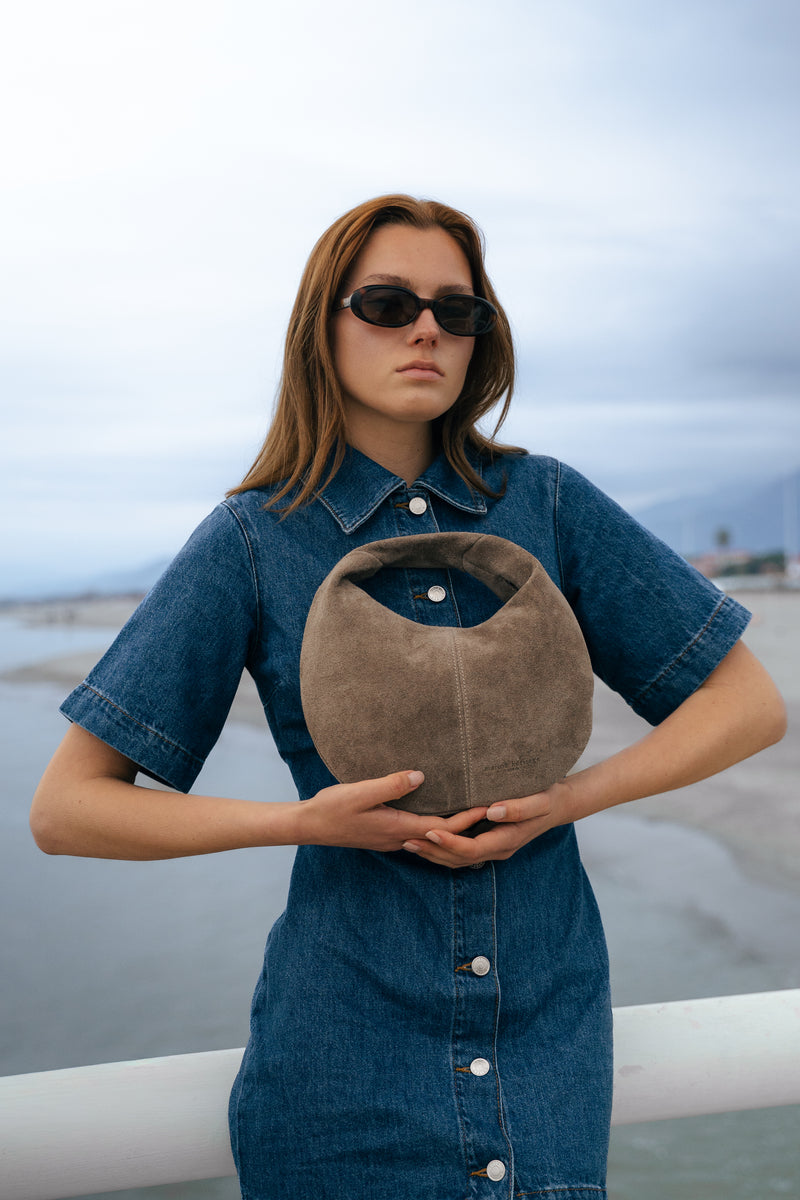 Sac A Main Dulce Suede - Taupe