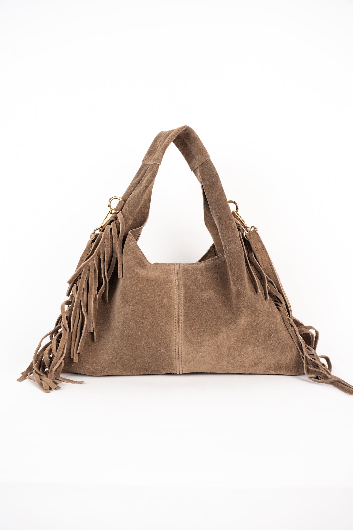 Borsa a spalla Eira Fringes - Tortora