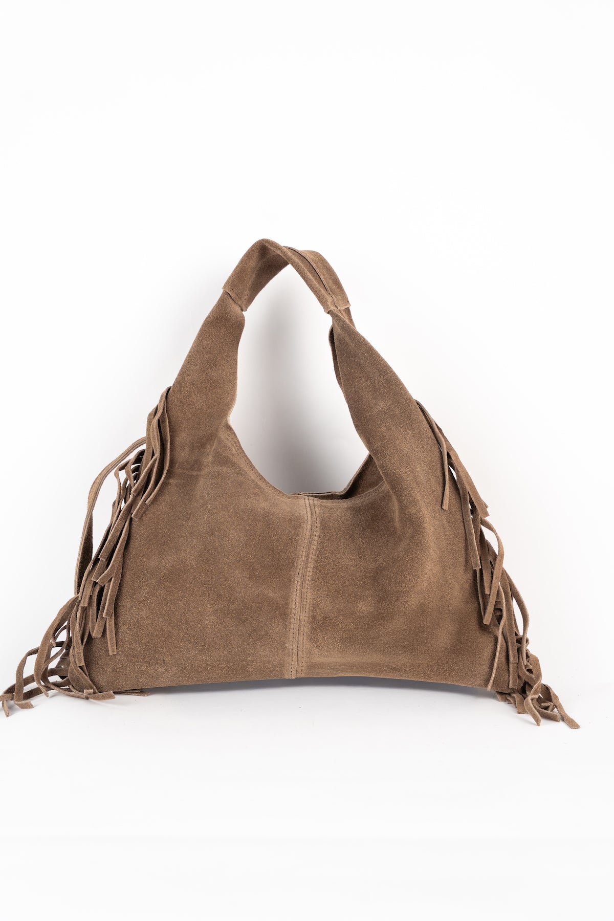 Borsa a spalla Eira Fringes - Tortora