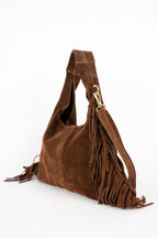 Sac Porté-Épaule Eira Fringes - Marron