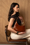 Sac Porté-Épaule Emi Vintage - Camel
