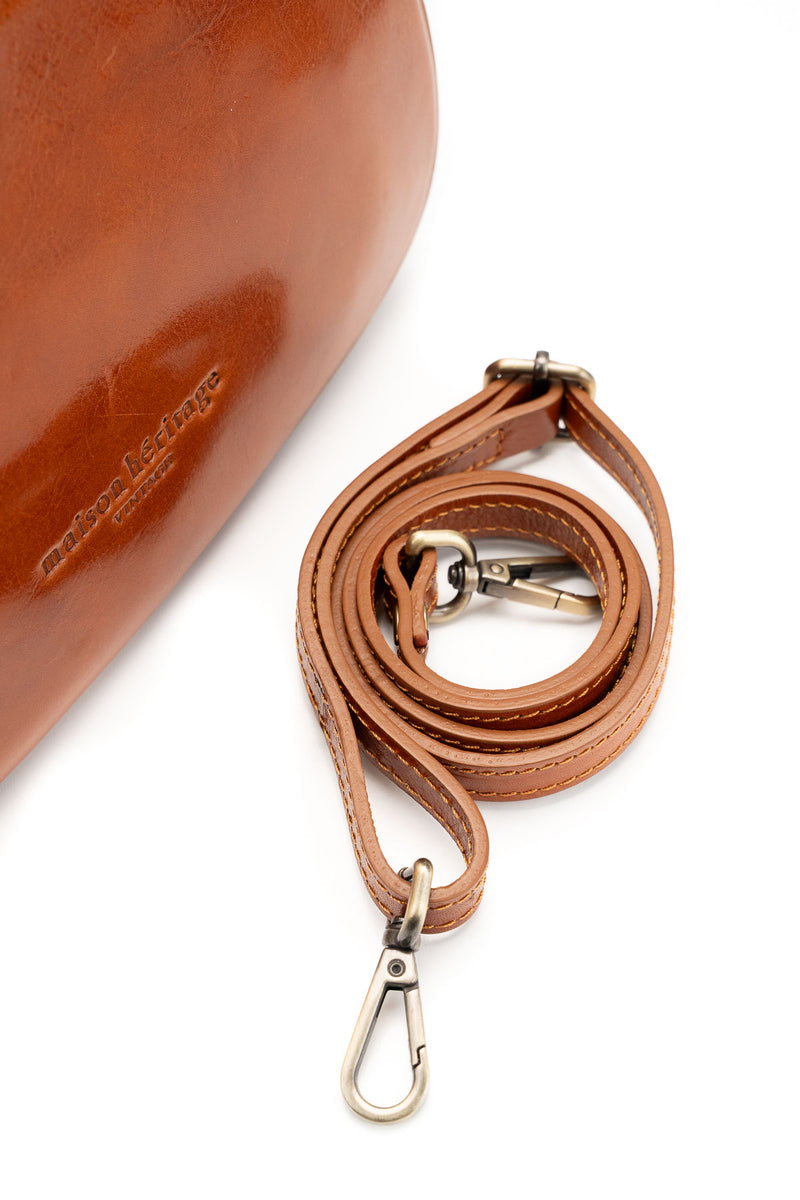 Sac Porté-Épaule Emi Vintage - Camel