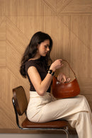 Sac Porté-Épaule Emi Vintage - Camel