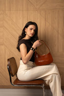 Sac Porté-Épaule Emi Vintage - Camel