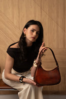 Emi Vintage Shoulder Bag - Brown