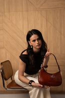 Emi Vintage Shoulder Bag - Brown