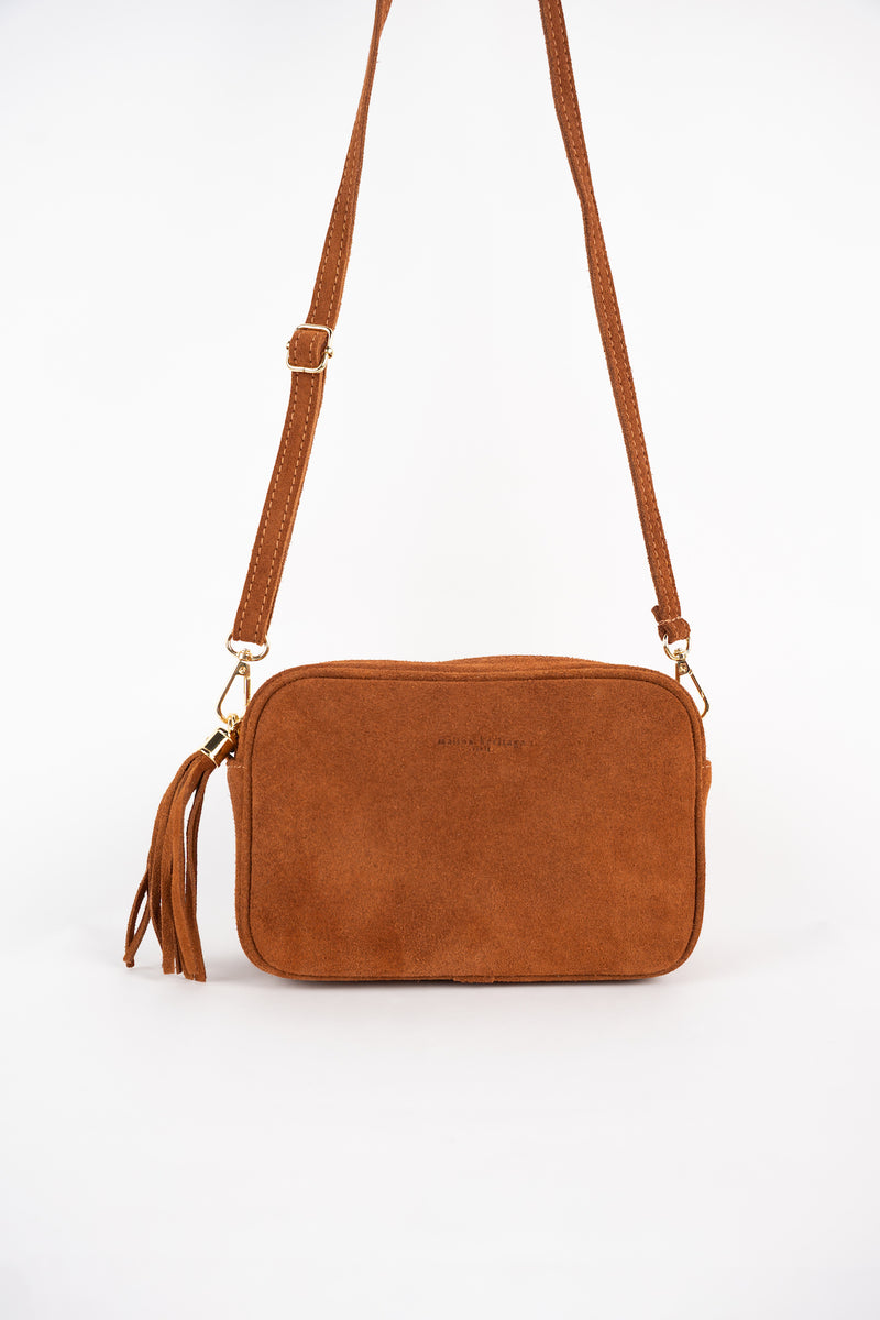Sac Bandouliere Gaby Suede - Marron