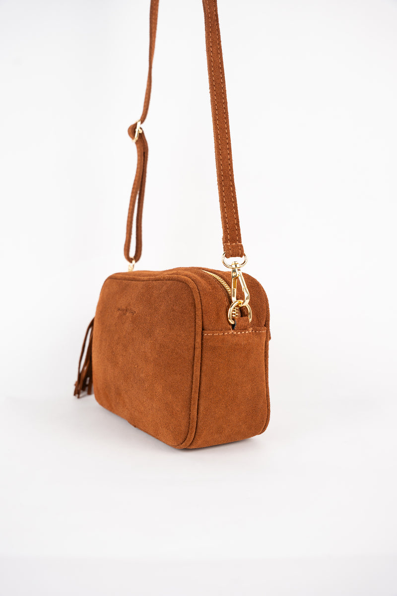 Sac Bandouliere Gaby Suede - Marron