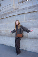 Sac Bandouliere Gaby Suede - Marron