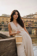 Sac A Main Grand Lucci - Blanc Casse