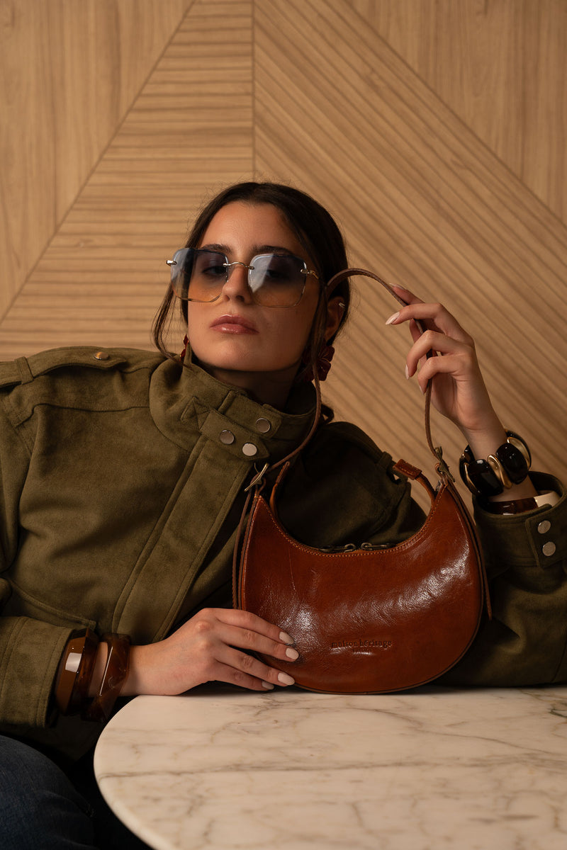 Bolso de hombro Jessie Vintage - Camel