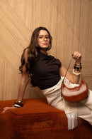 Bolso de hombro Jessie Vintage - Camel