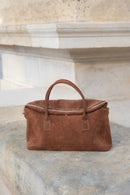 Karen Suede Bowling Bag - Brown