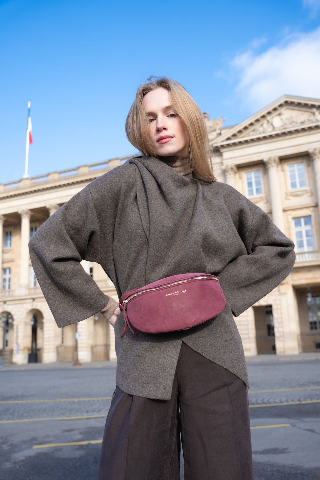 Sac Banane Kimi Nubuk - Bordeau